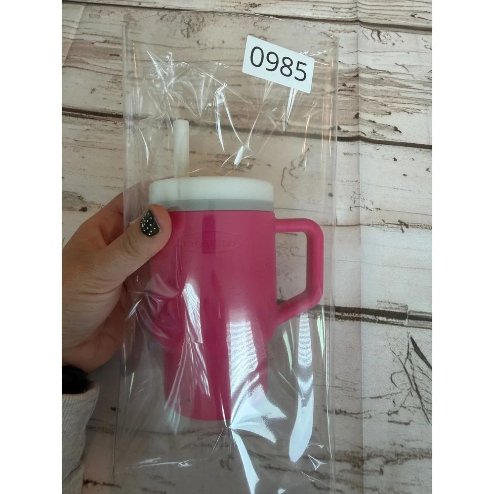 Infantino Silicone Toddler Tumbler with Handle and Straw Hot Pink 0985